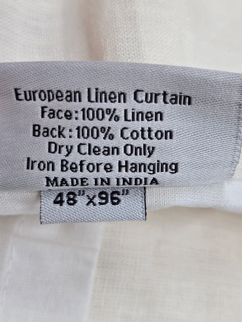 NWT QUINCE Set Of 2 48x96 European Linen Curtains Cream 0433